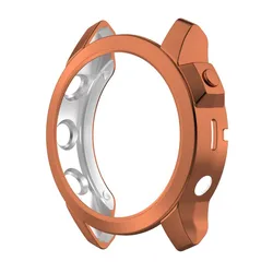 Premium Plating TPU Smartwatch Protective Case and Strap Bumper for Epix Pro 51mm (Plating Rosegold)