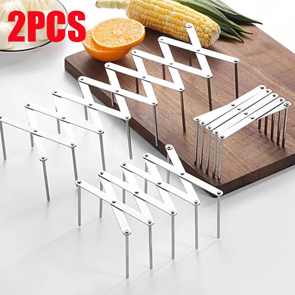 ฝาหม้อสแตนเลสผู้ถือ Retractable Space Saving Multifunctional จานชาม Organizer Storage Rack อุปกรณ์ครัว 1