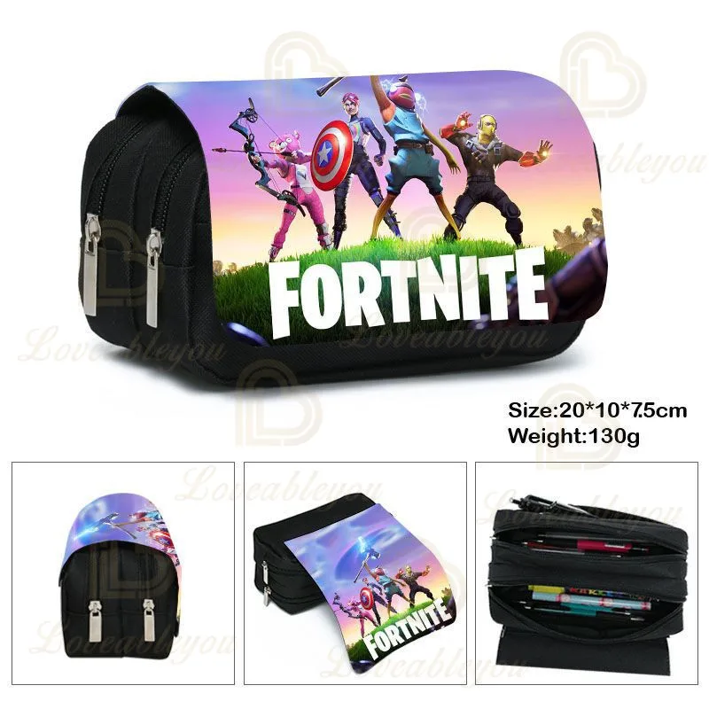 Fortnite 용량 연필 문구 케이스 Peely Llama Victory royal Hero 어린이 3d 펜 상자, 어린이 학생 소년 소녀 십대 가방
