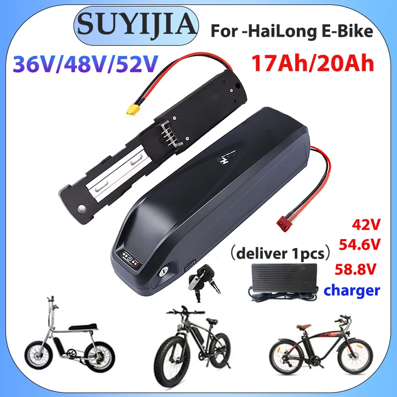 36V 48V 52V Batterie de vélo électrique Lithium Ion Pack de