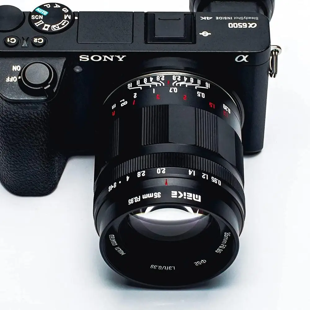 Meike 35mm F/0.95 Obiettivo Manuale APS-C A Grande Apertura, Attacco Canon EF-M, Costruzione In Metallo, Filtro 52mm, Distanza Focale 0,39m, Per Mirrorless EOS M