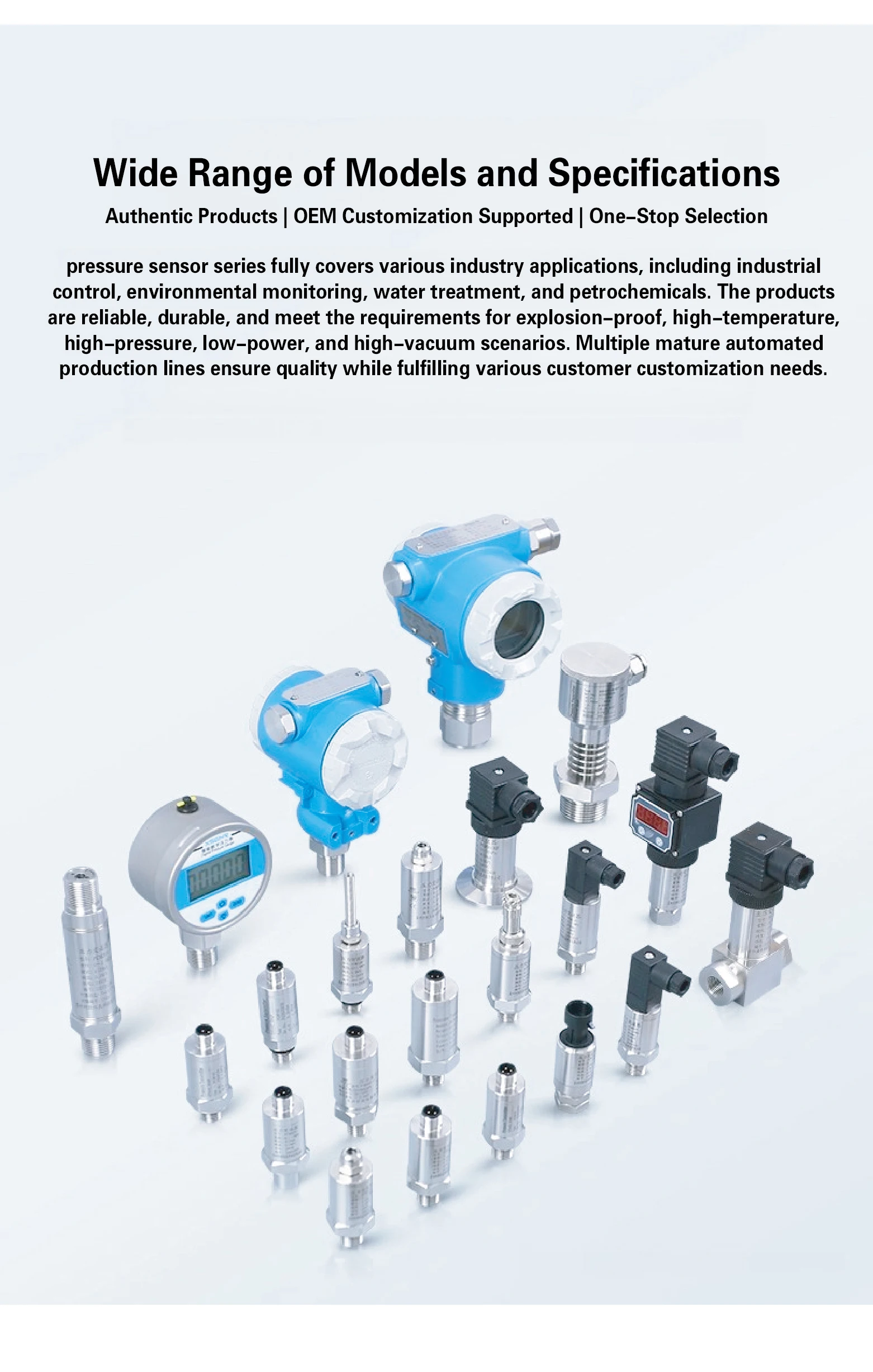 HTP-300 Hydraulic Pressure Transmitter 4-20mA 12-24V High Pressure Sensor for Oi