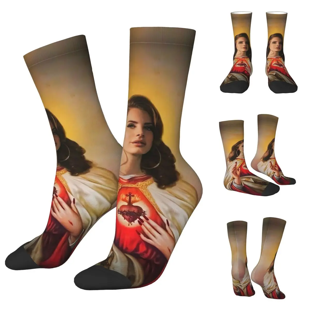 

Носки мужские и женские с принтом, ветрозащитные, можно носить в течение всего года