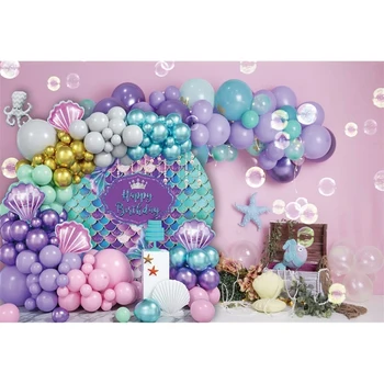 신생아 생일 파티 배경, 사진 배경, 소녀, 남아 풍선 텐트, 꽃방 인테리어, 파티 배경 사진