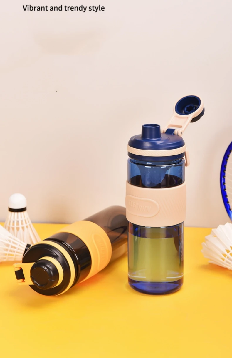 Description Picture 4 of item620ML Sports Shaker Bottle Whey Protein Powder Mixing Bottle Sports Fitness Water Cup Outdoor Portable Plastic Drink Cup Cycling