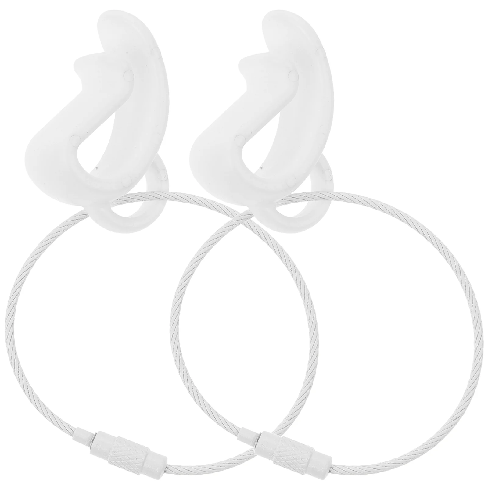 

2 Pcs Clip Sports Disc Holder Portable Flying White Plastic Carrying Supply