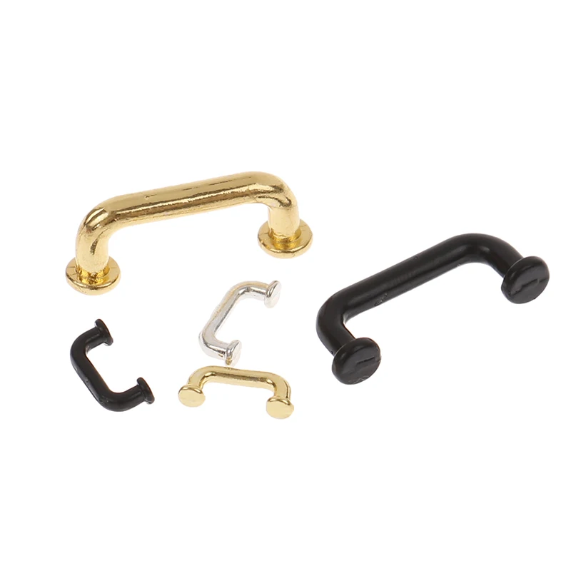 1Set 1:12 1:6 Mini Pulls Handles DIY Dollhouse Drawer Cabinet Door Handle Furniture Knobs Miniaturas Accessories Decorative Door 6