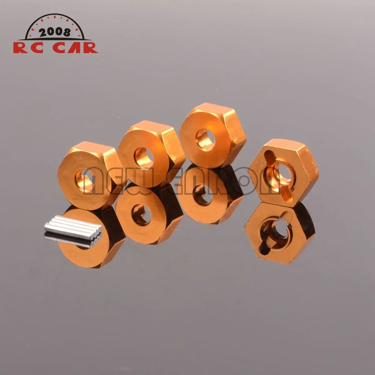 

12Mm Aluminium Wiel Hex Adapter&Pin 5Mm Dikte 4 Stuks Voor Rc Model Auto 1/10 tamiya CC01 CC-01 Upgrade Onderdelen