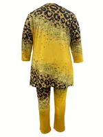 Plus Size Women’s Two-Piece Suit for Vacation and Leisure