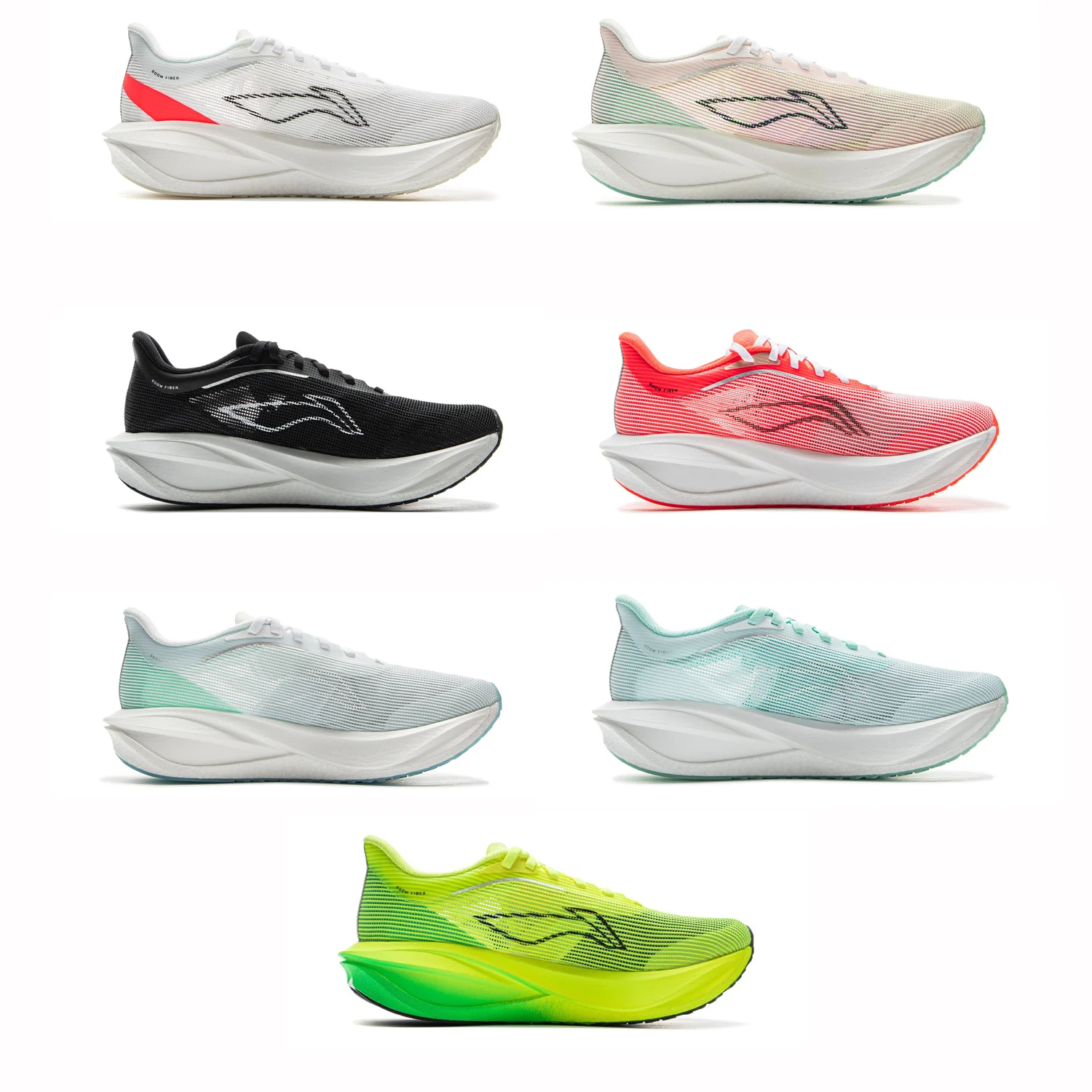 Li-Ning Women FEIDIAN 5 CHALLENGER Racing Running Shoes CARBON-FIBER PLATE BOOM Cushion Sport Shoes Breathable Sneakers ARMV002 womens sneakers