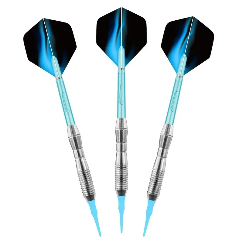 3pcs Of Soft-tip Darts About 18g Blue Four-part Assembly Standard Safety Shaft Aurora Wing Dart Flight Entertainment_desvips.com