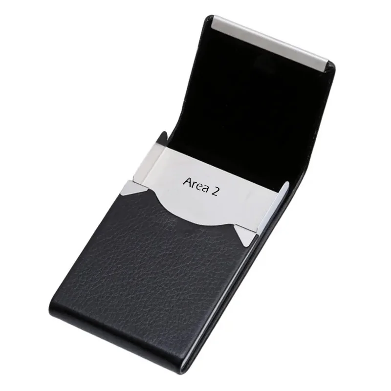 Stainless Steel Personalized Pocket Business Card Holder with Logo Custom Multiple Cards Business Card Slot