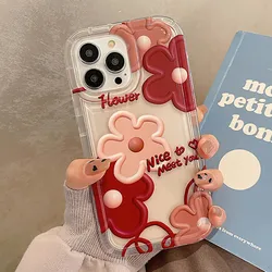 Oil Painting Flowers Phone Case For iPhone 15 Pro Max Case iPhone 13 11 12 14 Pro Max XR XS X 7 8 Plus SE Soft Shockproof Cover