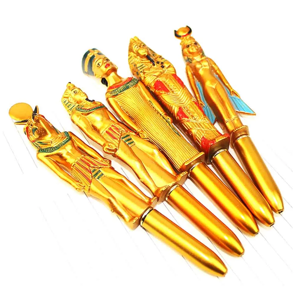 

Egyptian Pharaoh Rolling Ball Pens/Fun Ballpoint Pens Finger Pen/Student Stationery Gift/Office Quick-Drying Pen Random style