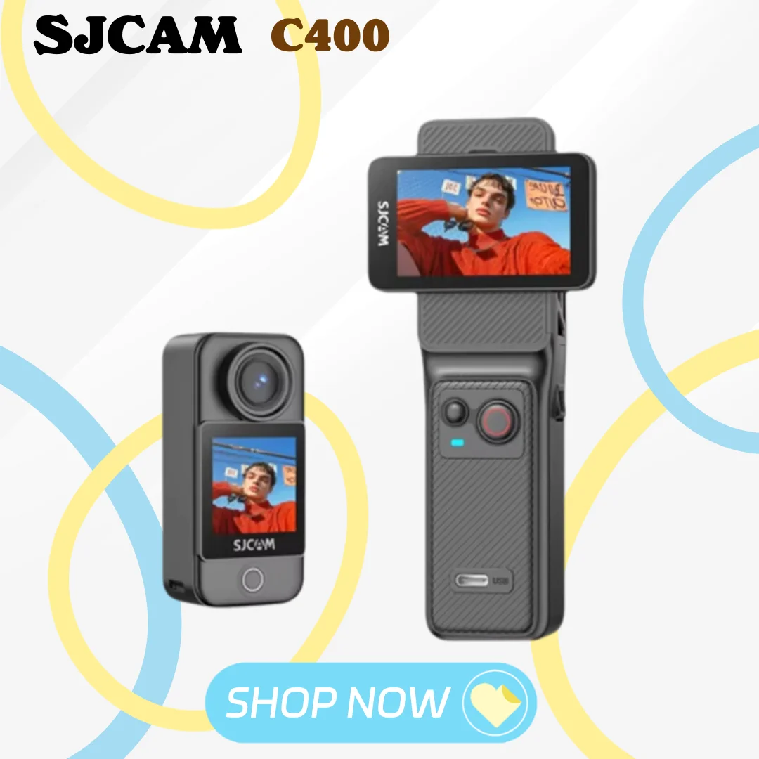 SJCAM C400 C400Pocket 4K vlogカメラ｜防水30M｜7時間持続バッテリー