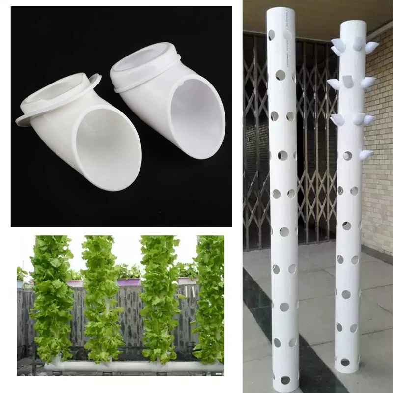 DIY Garden Balcony Veg Planting Planter Pot Greenhouse Vertical Tower Planter Fittings Hydroponic System PP Colonization Cups
