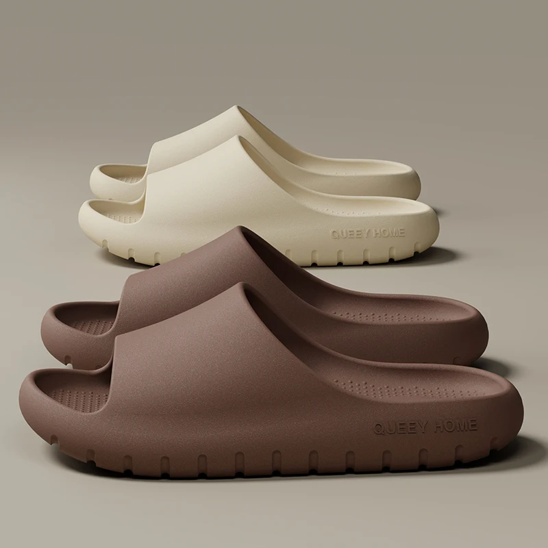 Queeyhome Men Slippers EVA Thick Soled Soft Sandals New Summer Fashion Non Slip Indoor Outdoor Beach Women Shoes — view 3
