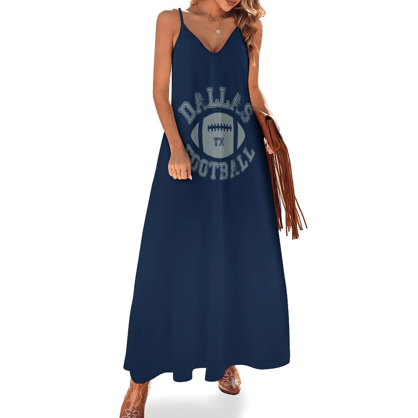 

Dallas Football Team Sleeveless Dress loose women's dress womens clothing