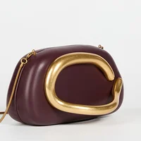 Gold Closure Box Clutch Bag 6