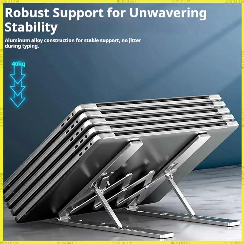 N3 노트북 스탠드 알루미늄 합금 싱글 포크 접이식 인체공학적 냉각 데스크탑 ..
