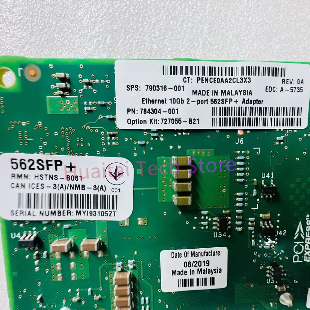For HPE 10G Dual-port Ten Gigabit Network Adapter 562SFP+ 727055-B21 790316-001 784304-001 4 For HPE 10G Dual-port Ten Gigabit Network Adapter 562SFP+ 727055-B21 790316-001 784304-001 - Image 2