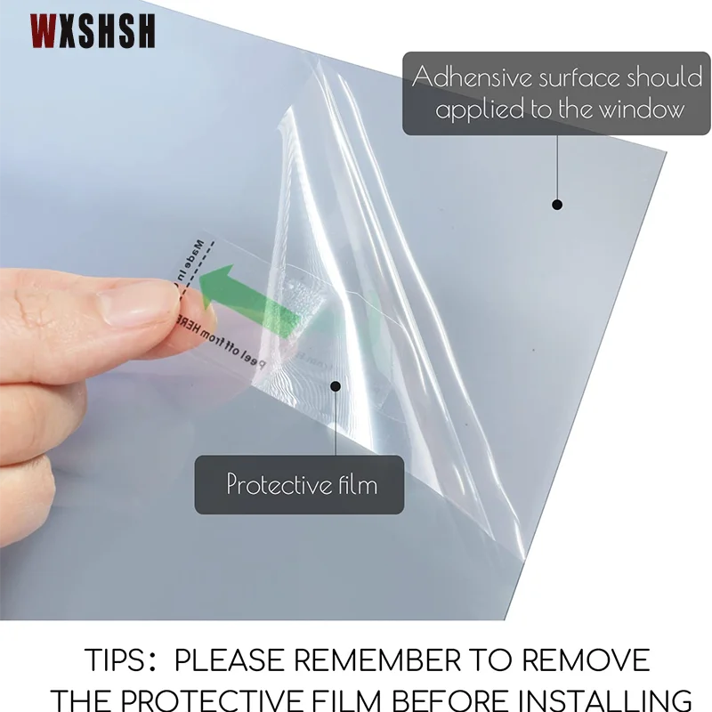 One Way Perspective Mirror Window Film UV-Proof Glare Reduction Tint-Film Self-adhesive bathroom d&eacute;cor Gold Silver