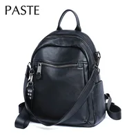 2024 Rivet Large Capacity Women Backpack Full Top Genuine Real Cow Leather Female Shoulder Bag High Quality  Ladies's Schoolbag 1