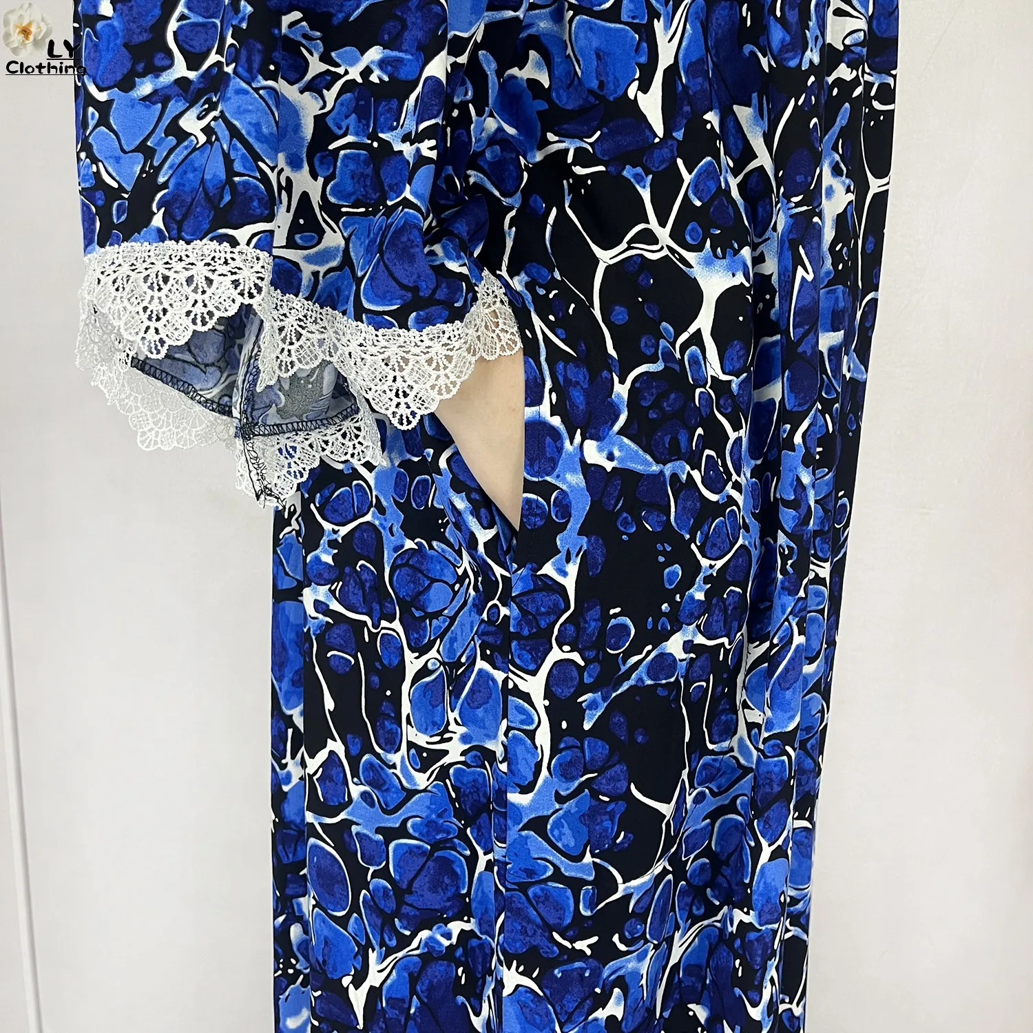 2025 Latest Party Dress Printed Pure Cotton Women Long Dress Dubai Casual Holiday Fashion Party Dresses African Abaya Clothing 5