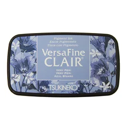 VersaFine CLAIR Quick - Dry Ink Pad - 24 Vibrant Colors for Detailed Stamping and Card Making (653 - Flower Blue)
