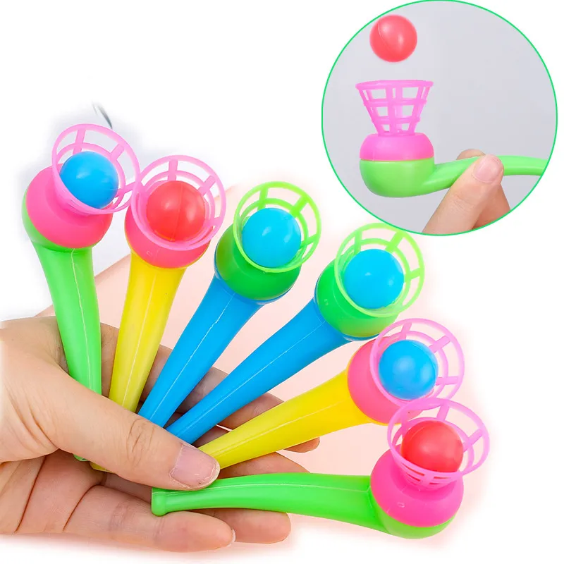 10Pcs Plastic Pipe Blowing Ball Toys For Kids Outdoor Sports Games Balance Training Learning Toys Children Funny Gifts 2