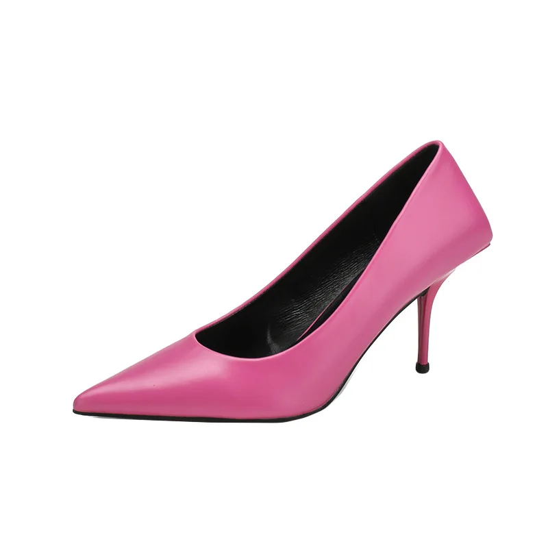 Fujian Friday Élégante chaussure à talons pour femme printemps talons hauts escarpins rouge rose blanc talons femmes fête bureau mariage chaussures