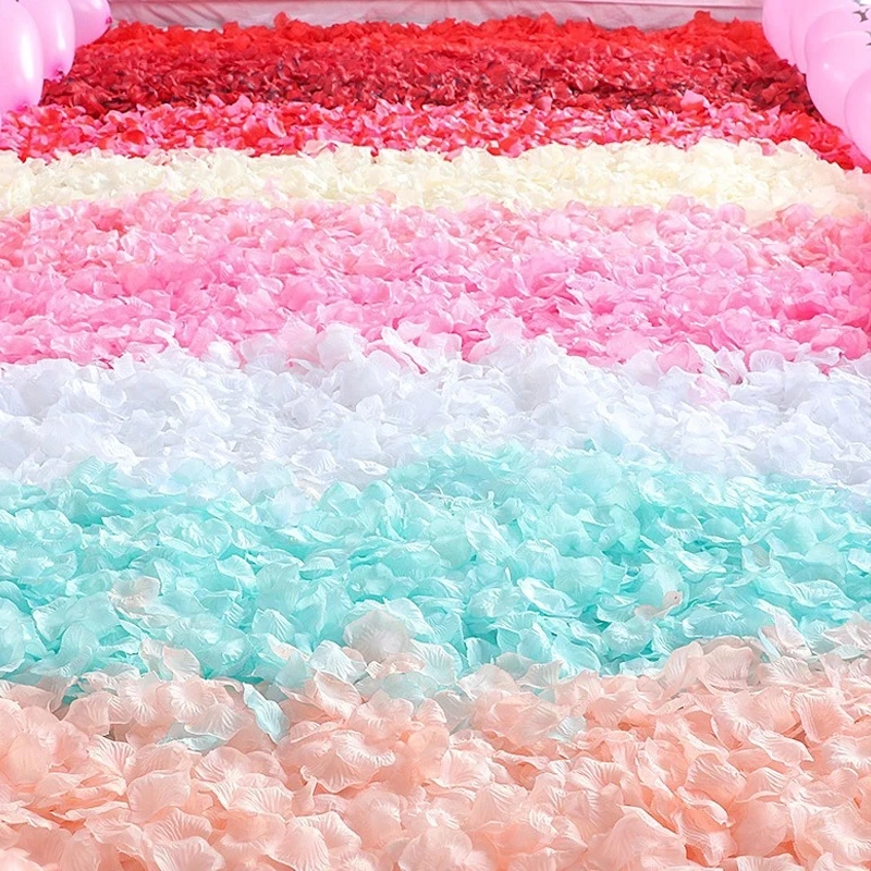 3000 Pezzi Petali Di Rosa Artificiali In Seta Blu - Per Matrimoni, San Valentino, Decorazioni - Foto 11