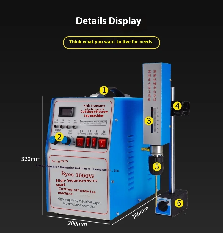 400-1000W M2-M30 high frequency Electrical Pulse EDM Wire Taking Machine Deep Pu