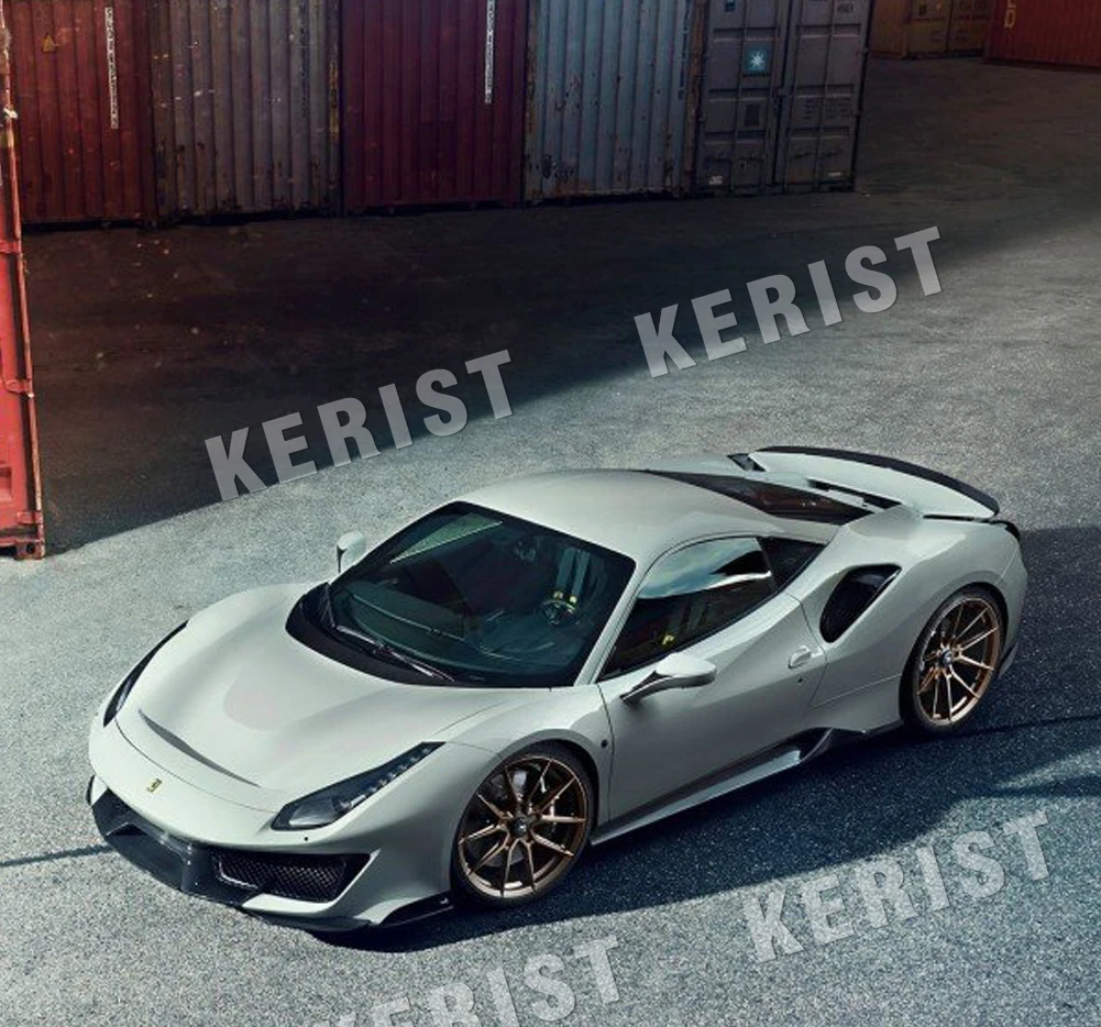 Фото Спойлер для заднего бампера из углеродного волокна для Ferrari 488 pista 2018-up №5