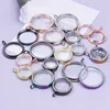 1Pc 25-40mm Round Glass Floating Living Picture Locket Pendant Crystal Memory Relicario Coin Holder Colgantes Jewelry Finding 3