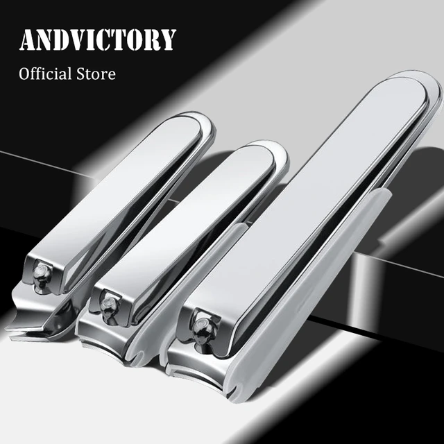 3Pcs/set Nail Clippers With Catcher Stainless Steel Fingernail