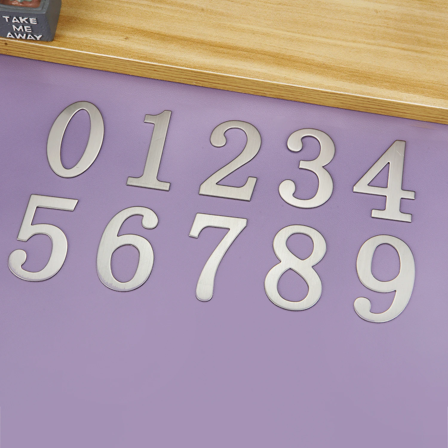Stainless Steels Door Number 7*4cm House Number Apartment Door Outdoor Hotel Home Mailbox Label house number signs house numbers number plate door signs