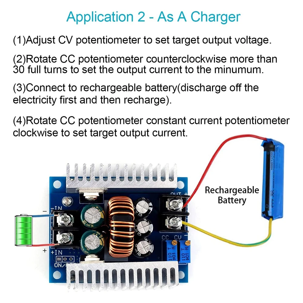 DC-DC 벅 컨버터 스텝 다운 모듈, 정전류 LED 드라이버, 전력 스텝 다운 전압 모듈, 전해 커패시터, 300W, 20A -  AliExpress
