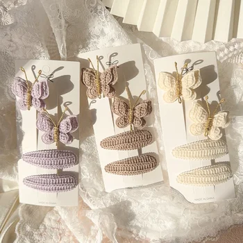 Crochet Butterfly Hair Clips 1