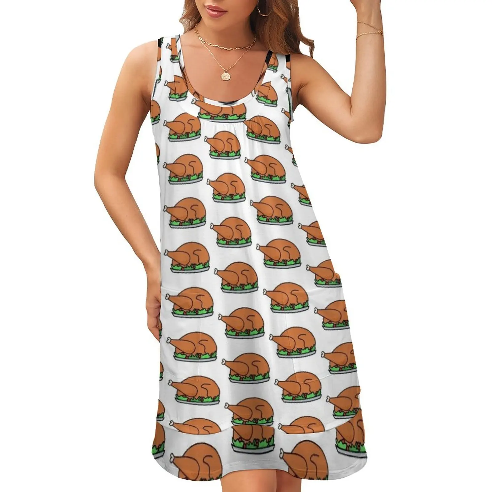 

Cooked turkey Sleeveless U-Neck Fake Two Piece Dress Women's dresses Long dress woman dress summer 2024 women purple