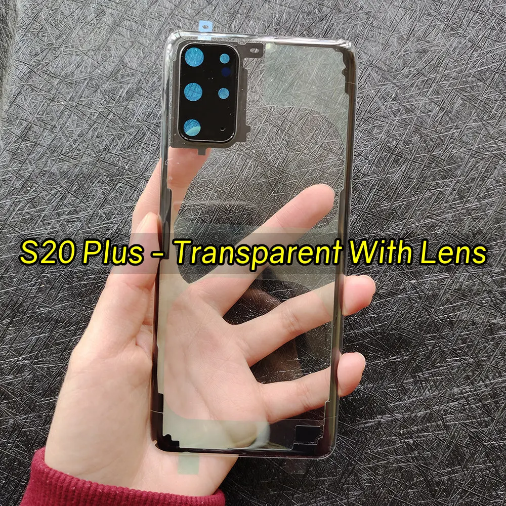 Premium Clear Glass Back Cover with Camera Lens Replacement - Enhanced Durability and Style