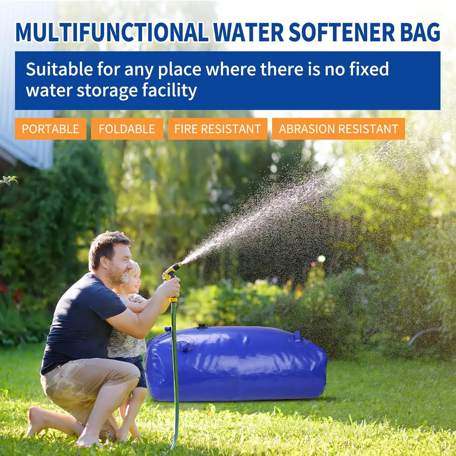 80L PVC vehicle transport water storage container foldable portable outdoor camping garden irrigation water bag