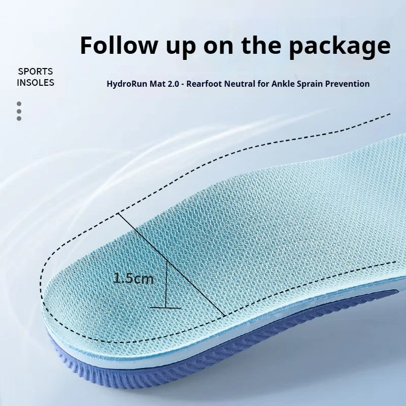 1 쌍 남녀 공용 스포츠 신발용 깔창 부드러운 통기성 충격 흡수 쿠션 남성과 여성을 위한 러닝 솔 깔창 발 관리