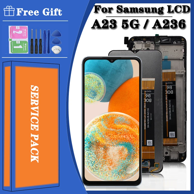 6,6 ''Новый ЖК-дисплей для Samsung A23 5G A236 A236B A236B/DS, сменный сенсорный экран для Samsung A23 5G A236U A236U1 LCD