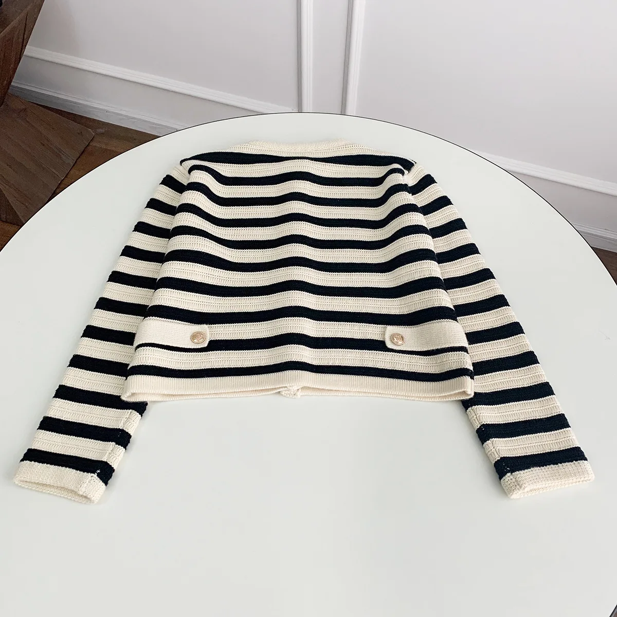 Single Breasted Striped Cardigan Jacket – Miggon