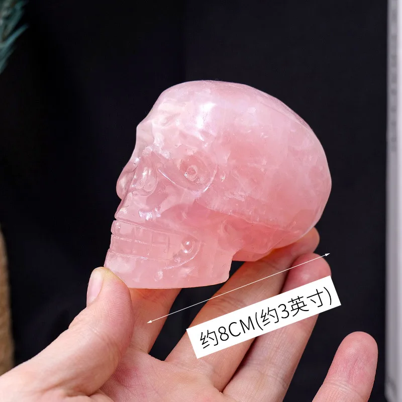 3 Inch Crystal Skulls Hand Carving Statue Home Desk Ornament Decoration Reiki Healing Fengshui Collection Gifts 2