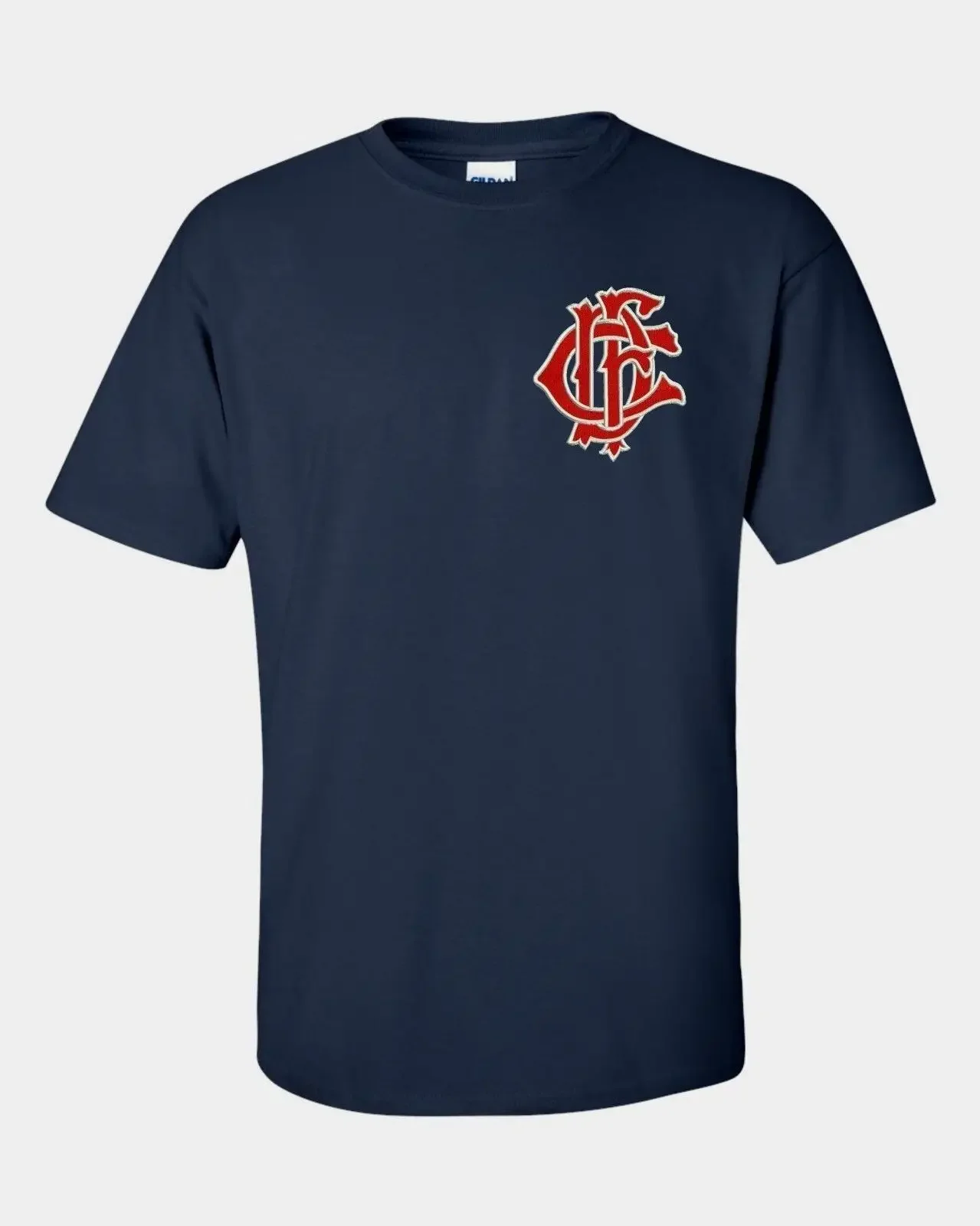 

Chicago Fire Department Embroidered Navy T-shirt with CFD As Seen On TV