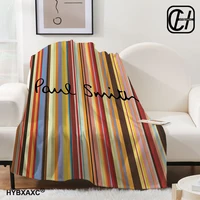 Fashion Gift 3DP-Paul-Smith-h Clothing Logo Blanket Home Sofa Bed Decoration Warm Four Seasons Picnic Car Blanket 1