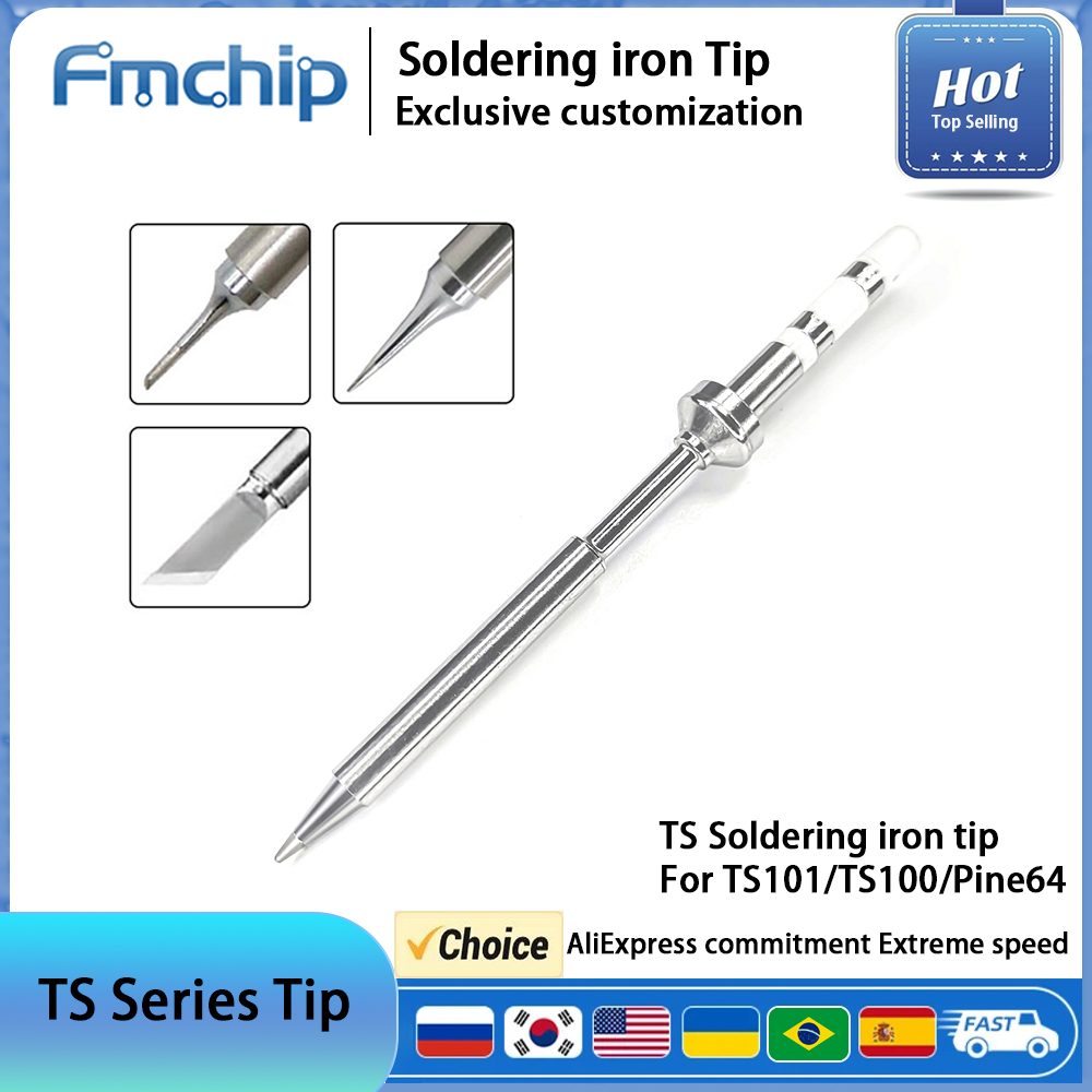 Pine64 TS100 TS101 Soldering Iron Tips Replacement Various Models of Pinecil Electric Soldering Iron Tip TS Series BC2 ILS C4 KU