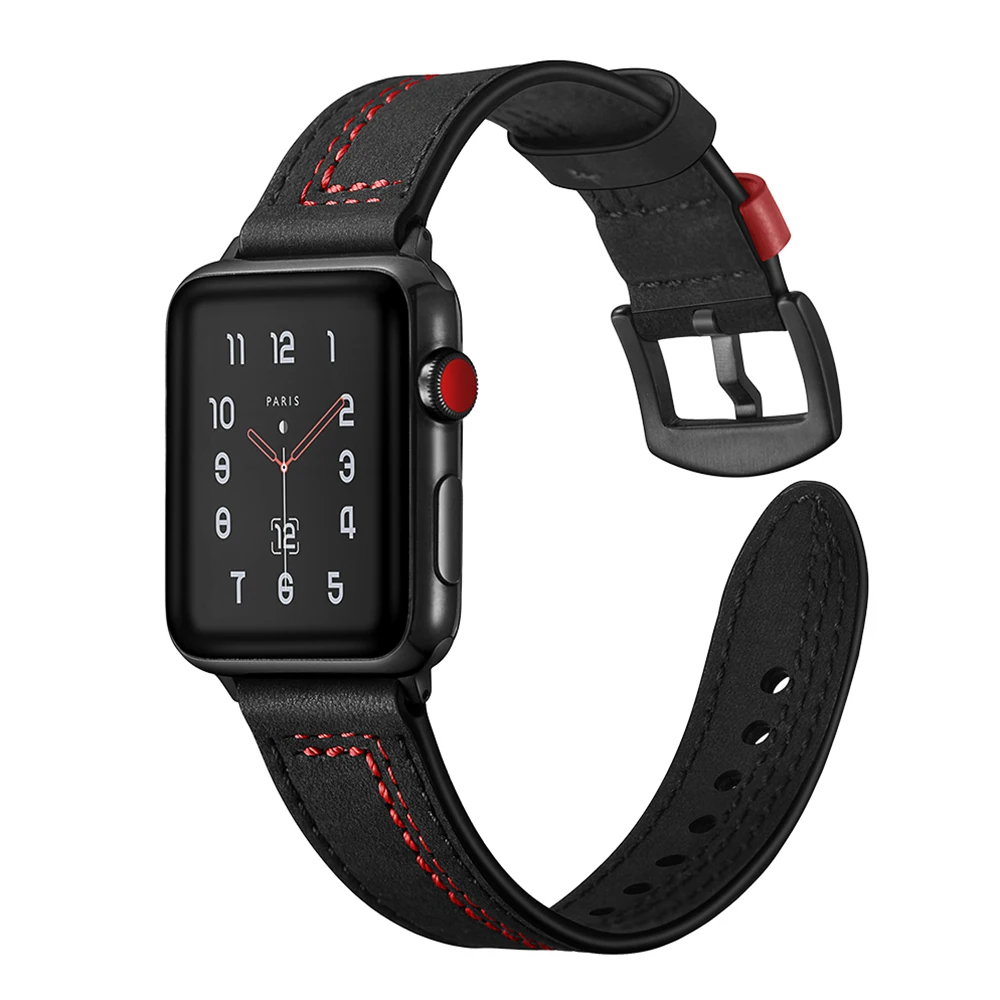 Leather Strap for Apple Watch Band 44mm 40mm 45mm 41mm 49mm 42mm 38mm Bracelet Accessorie for iWach Series Ultra 8 7 6 5 4 3 SE